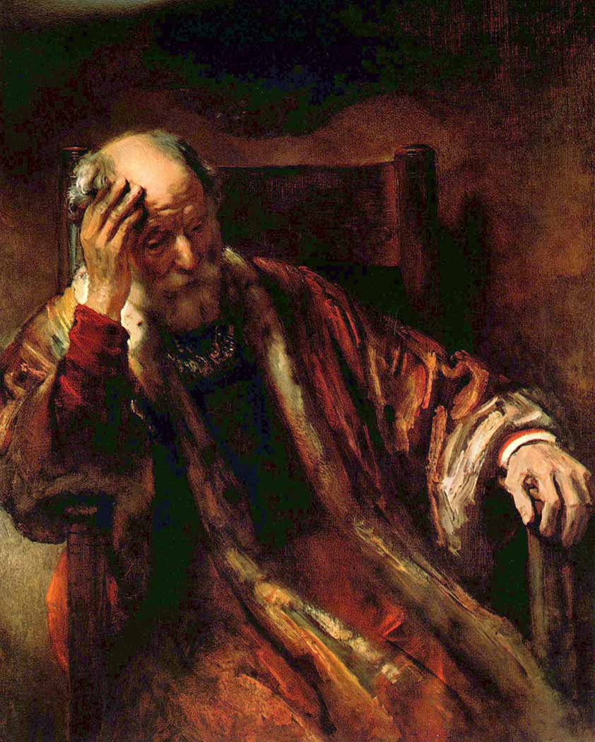 Rembrandt Sandalyede Yaşlı Adam