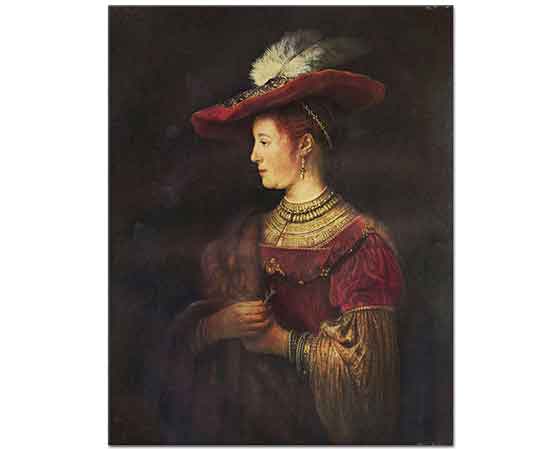 Rembrandt Şatafatlı Kıyafetler içinde Saskia