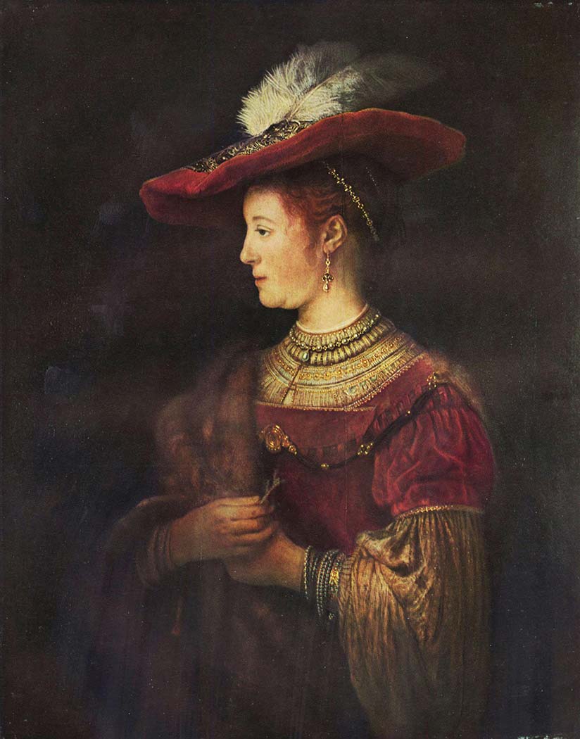 Rembrandt Şatafatlı Kıyafetler içinde Saskia