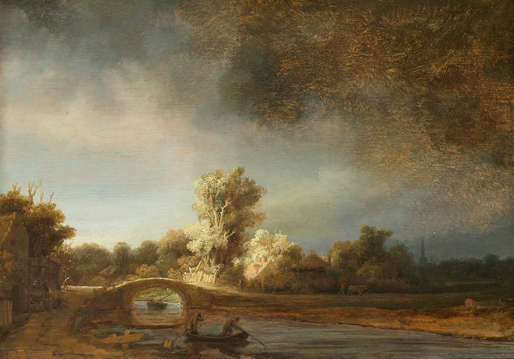 Rembrandt Taş Köprülü Manzara