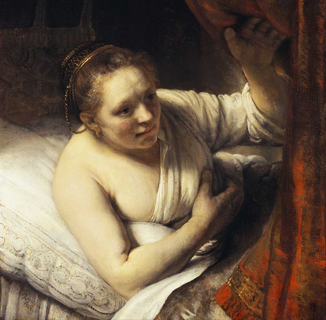 Rembrandt Yataktaki Kadın