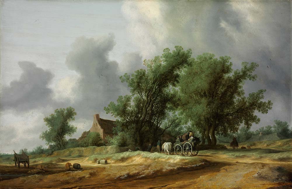 Salomon van Ruysdael Toprak Yol ve Araba