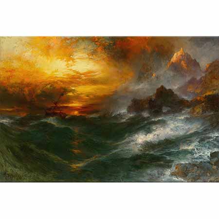 Thomas Moran Okyanus Ortasında Günbatımı