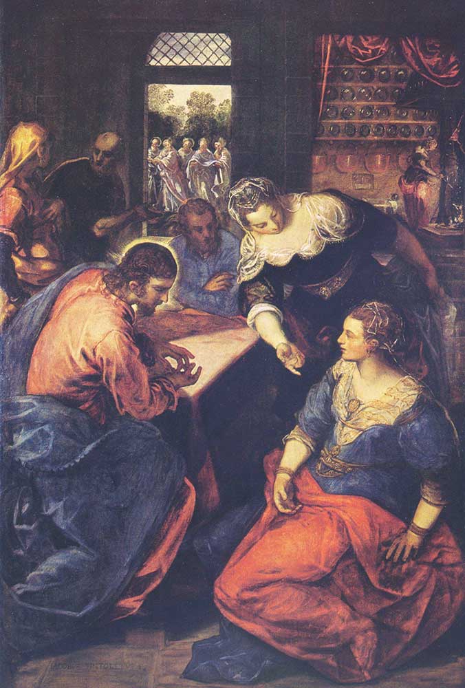 Tintoretto Madonna İsa ve Martha ile
