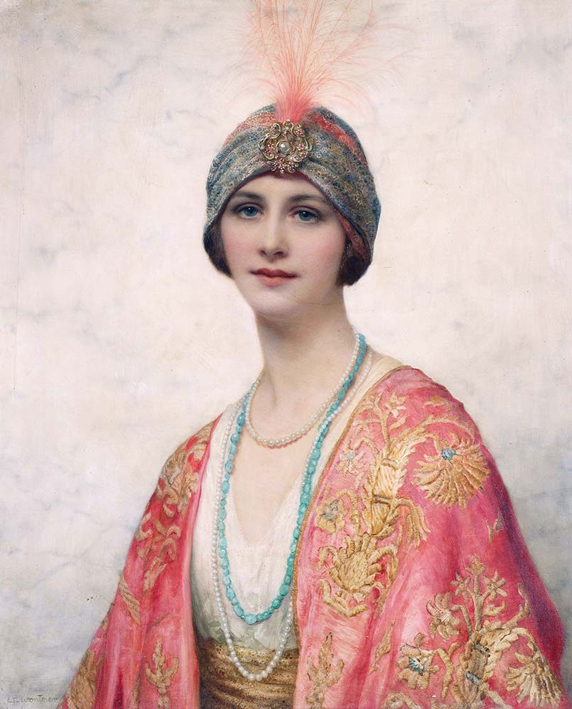 William Clarke Wontner Doğu Kıyafetli Kadın