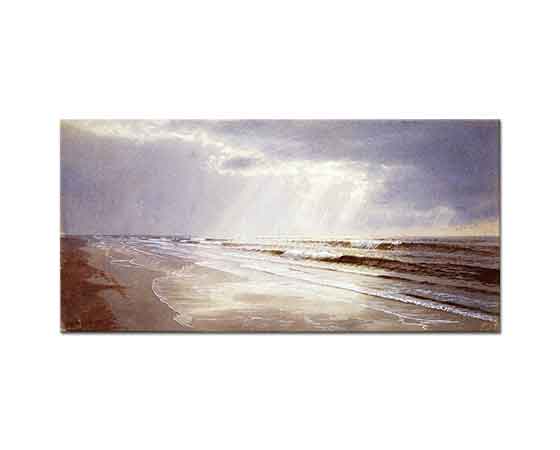 William Trost Richards Güneş Işığı Süzülen Sahil