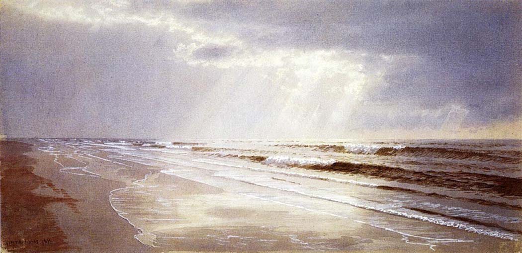 William Trost Richards Güneş Işığı Süzülen Sahil