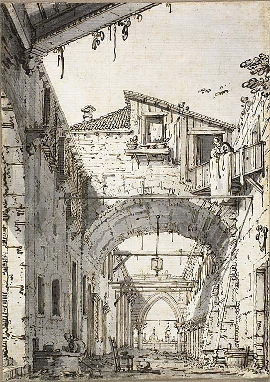 Resim 05, Antonio Canaletto, Harab bir Evin Avlusu, 1760