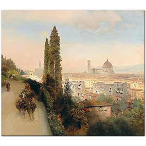 Oswald Achenbach Floransa Manzarası