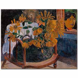 Paul Gauguin Ayçiçekli Natürmort