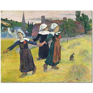 Paul Gauguin Bretonlu Kızlar Dansta