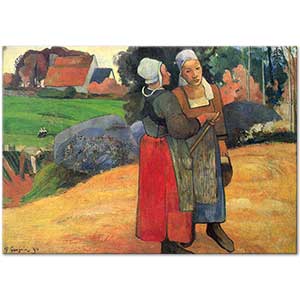 Paul Gauguin Bretonlu Köylü Kadınlar