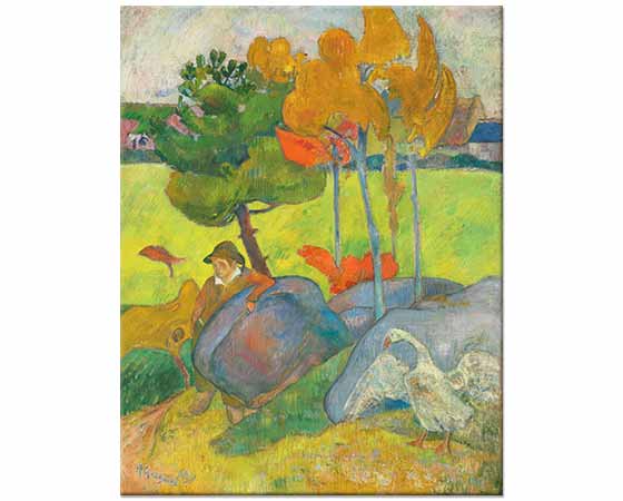 Paul Gauguin Breton'da Kaz Çobanı
