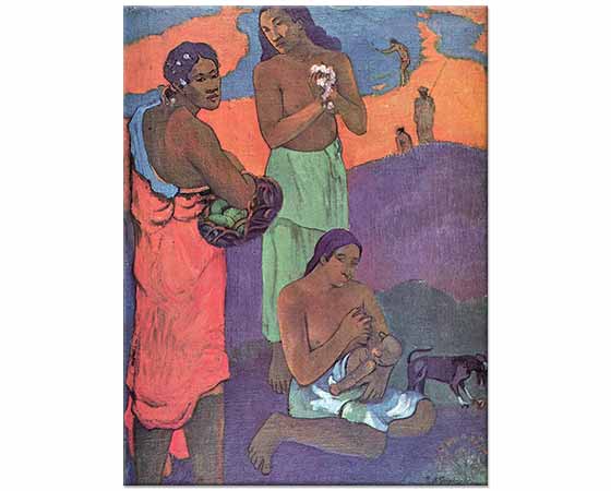 Paul Gauguin Deniz Kıyısında Annelik