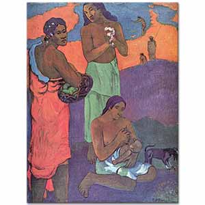 Paul Gauguin Deniz Kıyısında Annelik