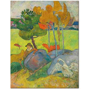 Paul Gauguin Breton'da Kaz Çobanı