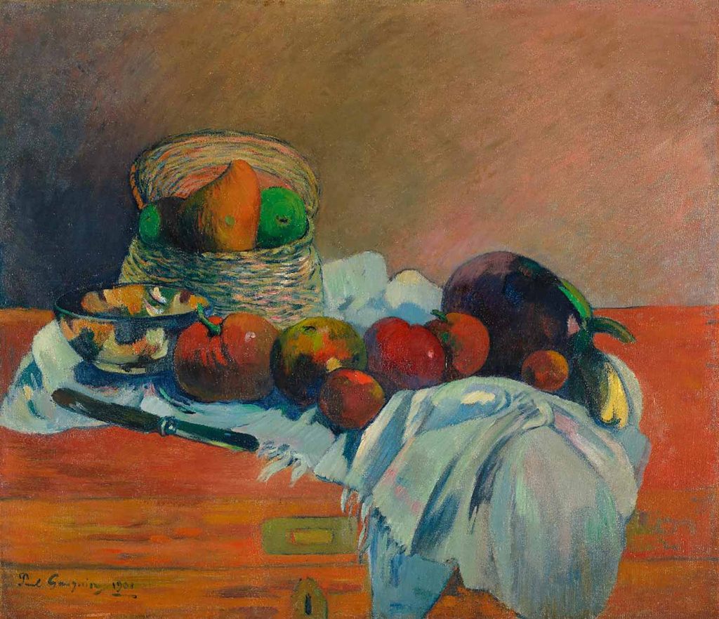 Paul Gauguin Meyve Sepeti ve Bıçaklı Natürmort