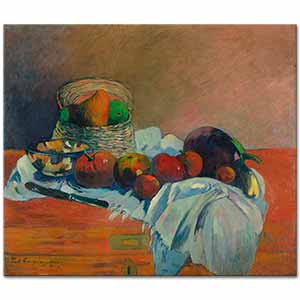 Paul Gauguin Meyve Sepeti ve Bıçaklı Natürmort