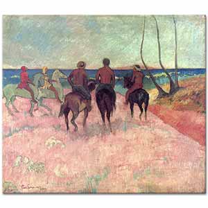 Paul Gauguin Sahilde Atlılar