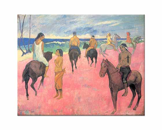 Paul Gauguin Sahilde Atlılar ile