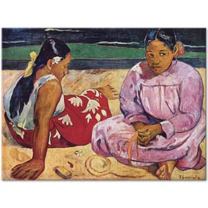 Paul Gauguin Sahilde Tahitili Kadınlar