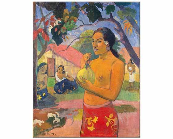 Paul Gauguin Tahitili Kadın Meyve ile