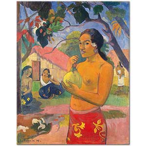 Paul Gauguin Tahitili Kadın Meyve ile
