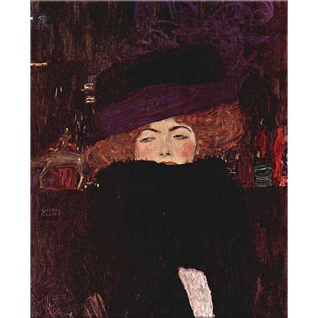 Gustav Klimt Şapkalı Kadın