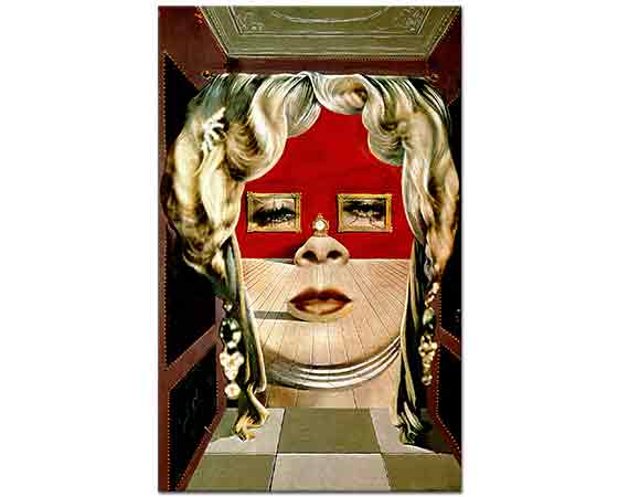 Salvador Dali Sürrealist Daire Olarak Kullanılabilen Mae West'in Yüzü