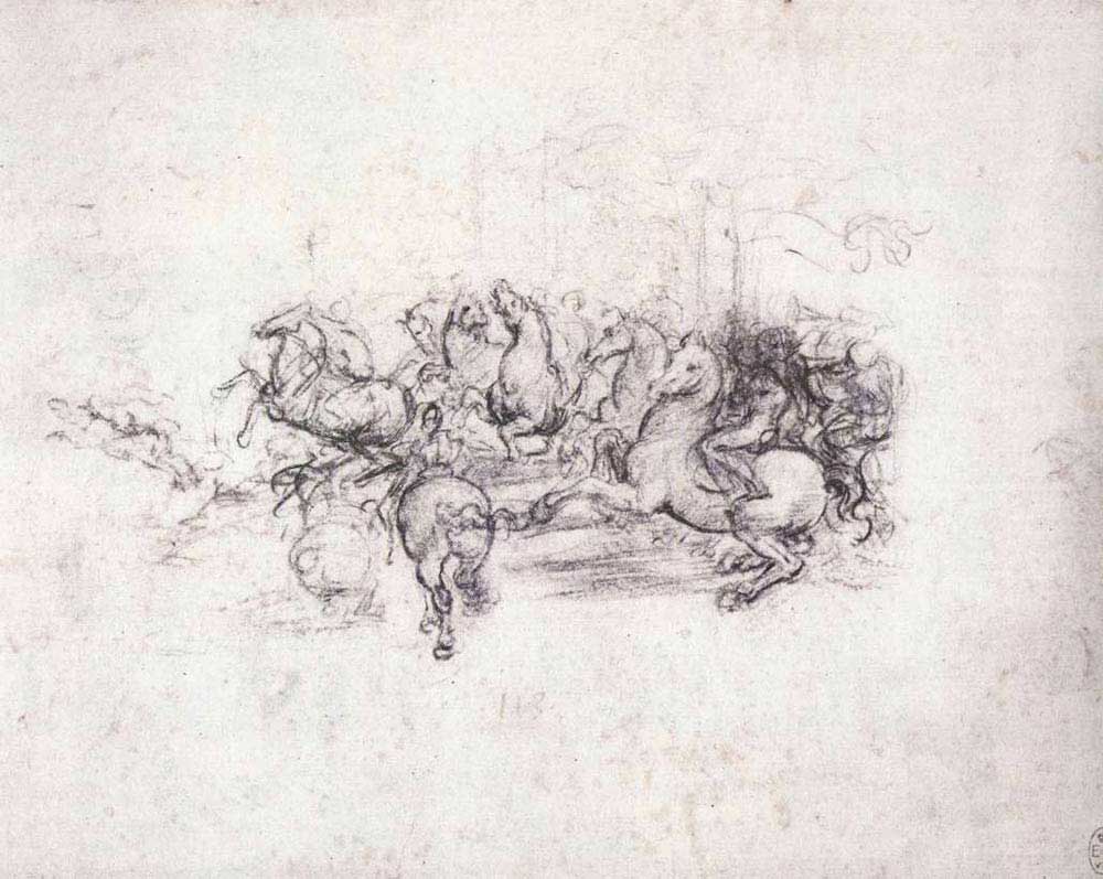 Leonardo Da Vinci Anghiari Savaş Süvarileri