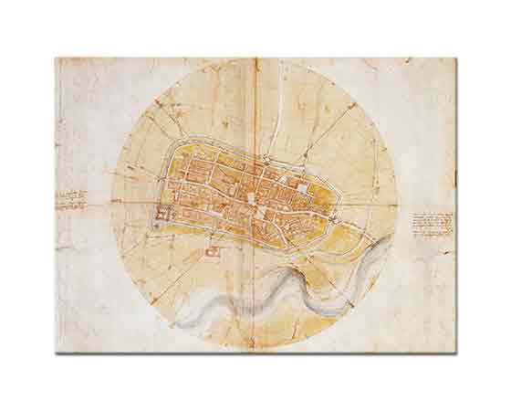 Leonardo Da Vinci Imola Kentinin Planı