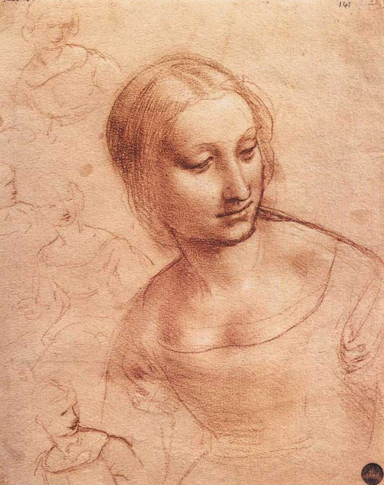 Leonardo Da Vinci Meryem Eskizi etüd