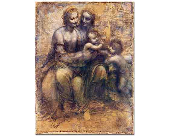 Leonardo Da Vinci Meryem ve Anna ve Çocuk Yahya
