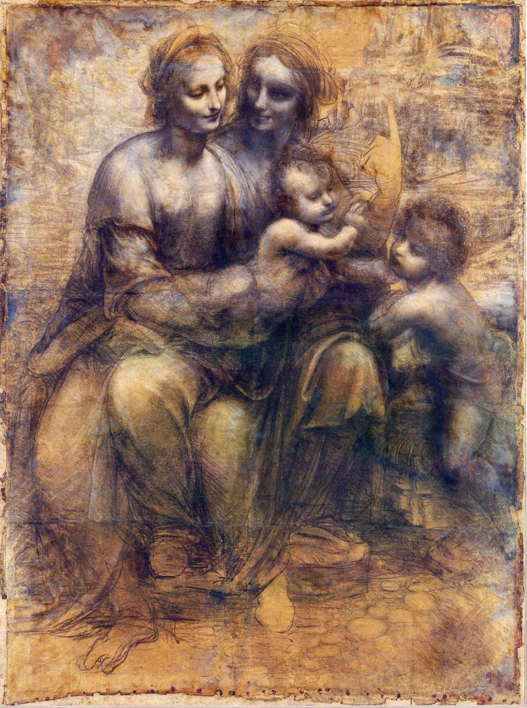 Leonardo Da Vinci Meryem ve Anna ve Çocuk Yahya