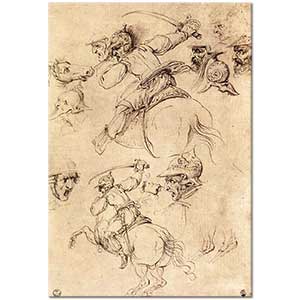 Leonardo Da Vinci Savaş ve At Eskizleri