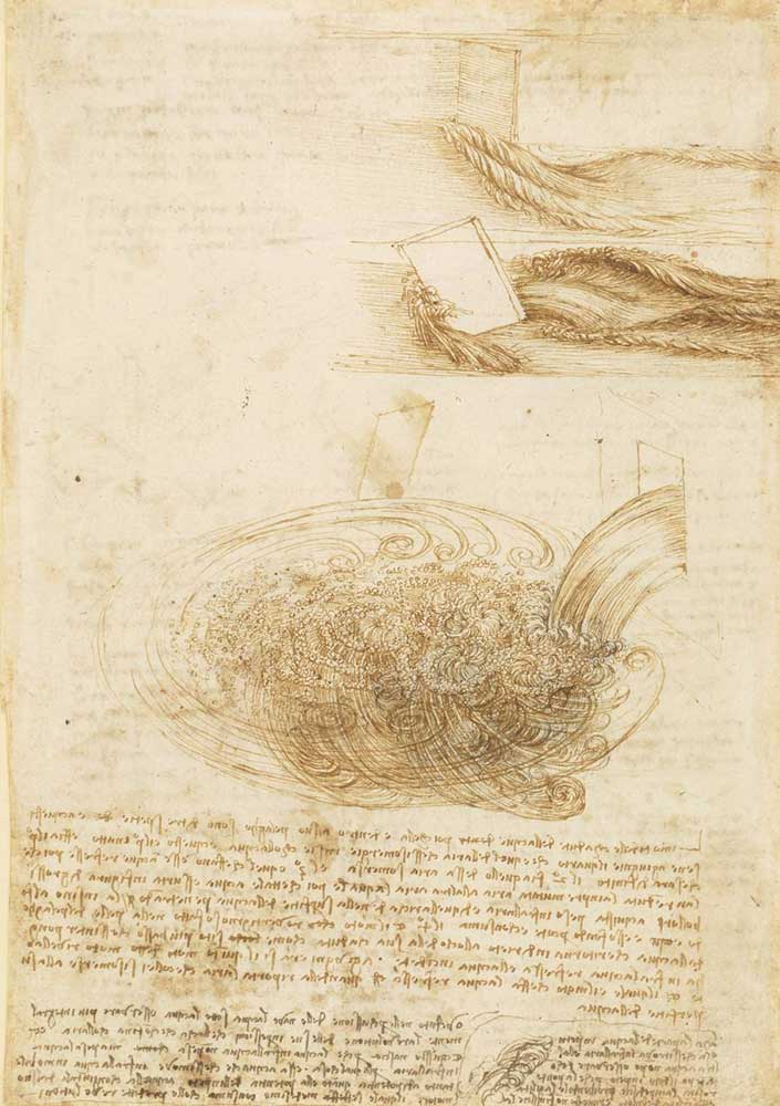 Leonardo Da Vinci Su Eskizleri etüdü