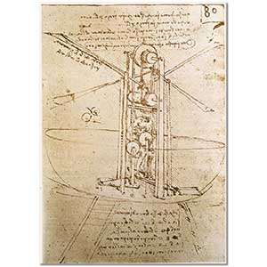 Leonardo Da Vinci Uçan Makina Çizimi