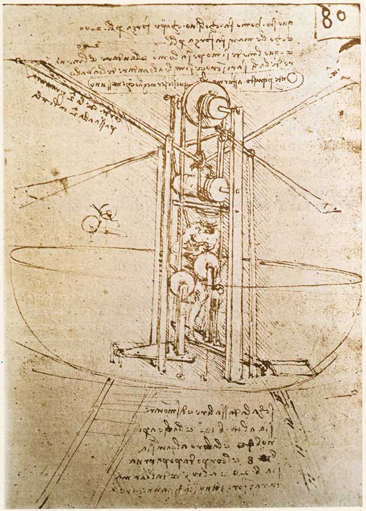 Leonardo Da Vinci Uçan Makina Çizimi