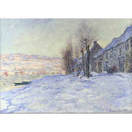 Claude Monet Lavacourt Kar Altında