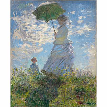 Claude Monet Şemsiyeli Kadın II