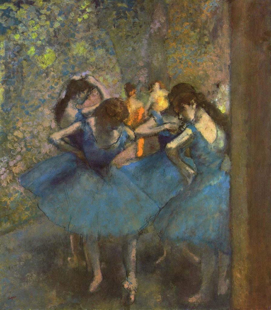 Edgar Degas Mavi Elbiseli Balerinler