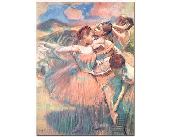 Edgar Degas Manzarada Balerinler