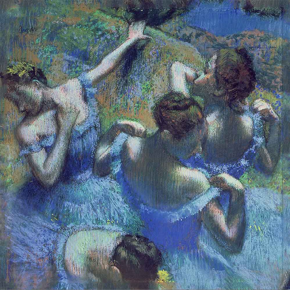 Edgar Degas Maviler içinde Balerinler