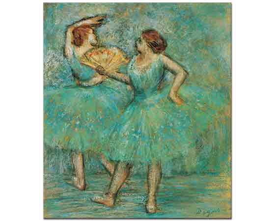 Edgar Degas Sahneye çıkış İki Balerin