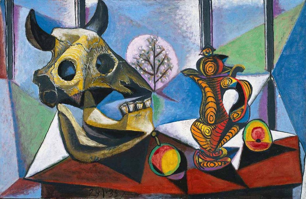 Pablo Picasso Boğa Kafatası ve Meyveler