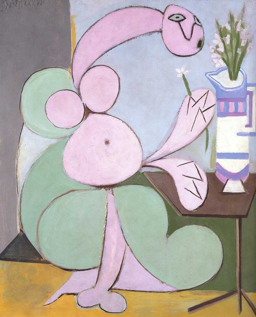 Pablo Picasso Çiçek Koklayan Kadın