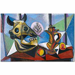 Pablo Picasso Boğa Kafatası ve Meyveler