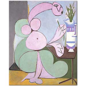 Pablo Picasso Çiçek Koklayan Kadın