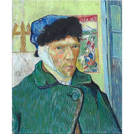 Vincent van Gogh Bandajlı Kulağı ile Kendi Portresi