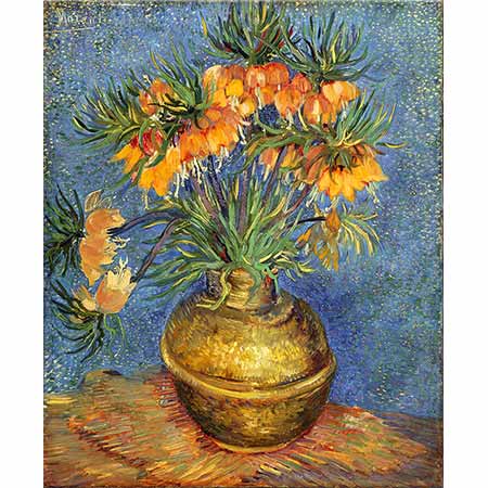 Vincent van Gogh Bronz Vazoda Çiçekler